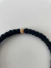 Athonite Wool Prayer Rope with Light Wood Beads