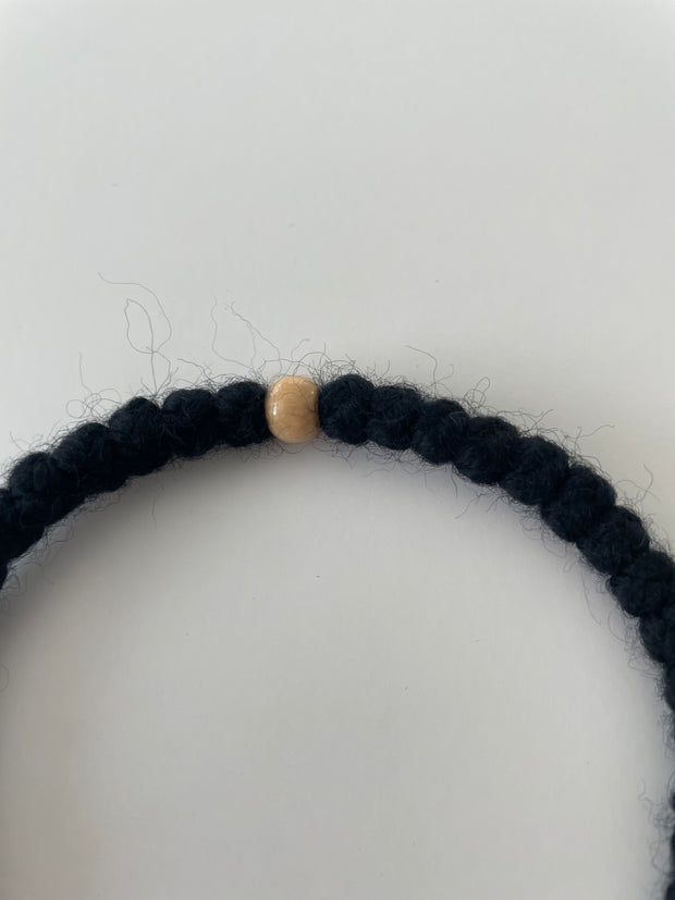 Athonite Wool Prayer Rope with Light Wood Beads
