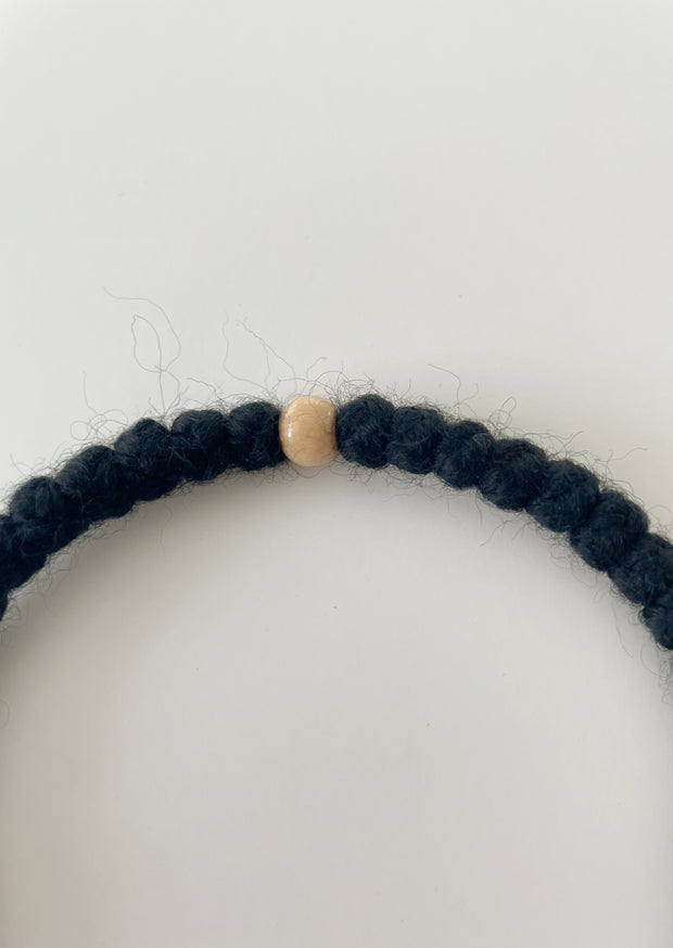Athonite Wool Prayer Rope with Light Wood Beads