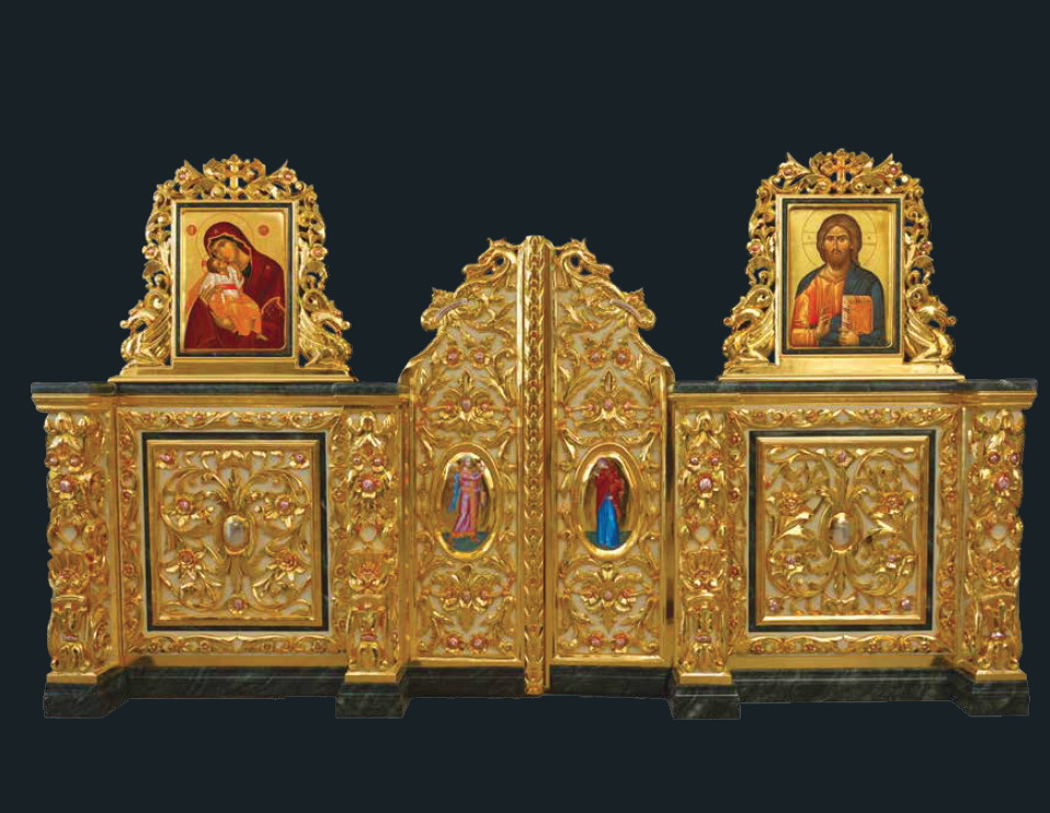 Icon Stand With Gilded and Colored Details