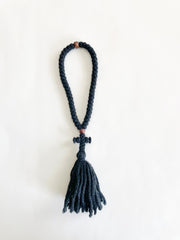 Wool Prayer Rope from Mount Athos (Dark Bead)