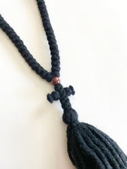 Wool Prayer Rope from Mount Athos (Dark Bead)