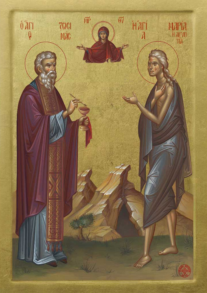Saints Mary of Egypt and Zosimas - Athonite